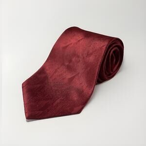 David Taylor Men’s Red Textured Neck Tie Classic Formal Polyester 58” x 4”